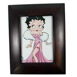 Wooden Keepsake Box Picture Frame Lid 8x10 Velvet Lined Jewelry Box